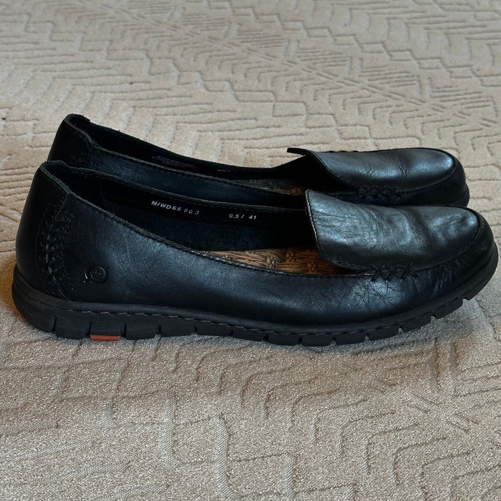 Born Black Leather Loafers Women's 9.5 / 41 - Picture 2 of 5